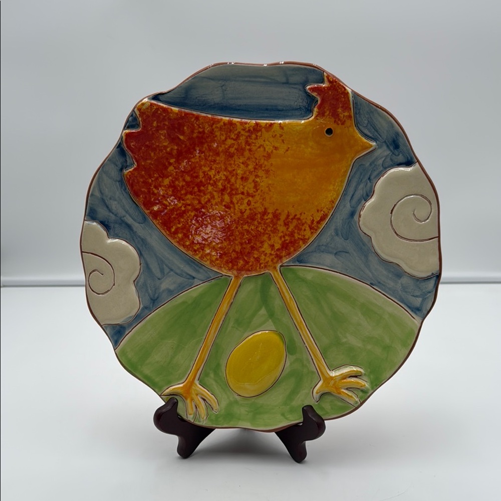 Chicken & Egg Decorative Plate ~ Made in Portugal by Molde